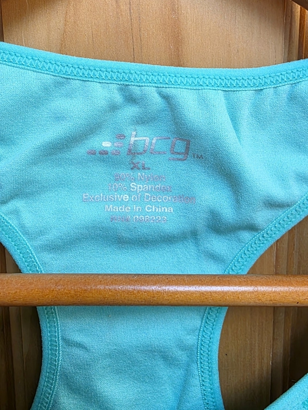 bcg Turquoise Racerback Sports Bra - Picture 2 of 3